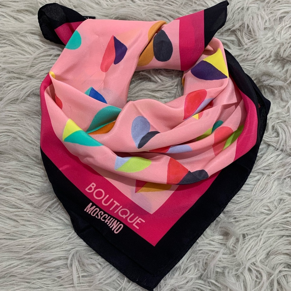 Moschino - Heart Silk Scarf